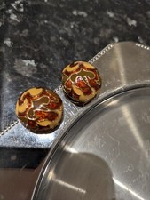 Vintage Red Enamel Clip-on