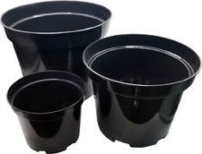 Plant Flower Pots Round 1/2/5 L Plastic Nursery Hydroponic Grow Garden Pot