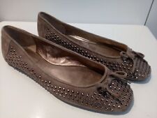 ZARA stud embellished suede bellet shoes - brand new