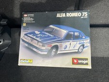 Burago Die Cast Metal Alfa Romeo 75 1/24 Car Model Kit Original Box Rare Mancave