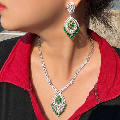 White gold plated cubic zircon - white,