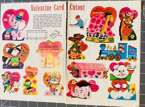 Vintage valentine card cut - vintage,