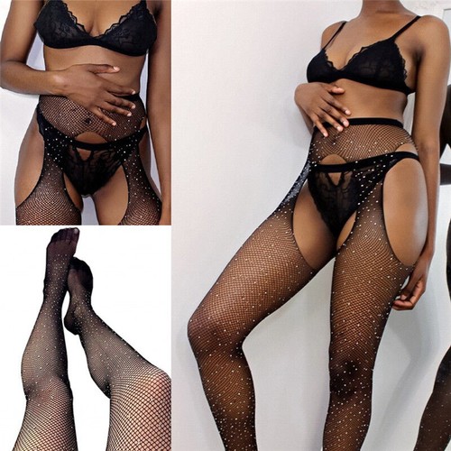 Women sexy fishnet crystal - women,