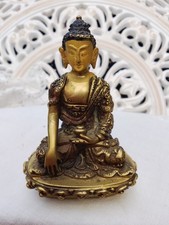 Vintage Brass Tibetan Buddha