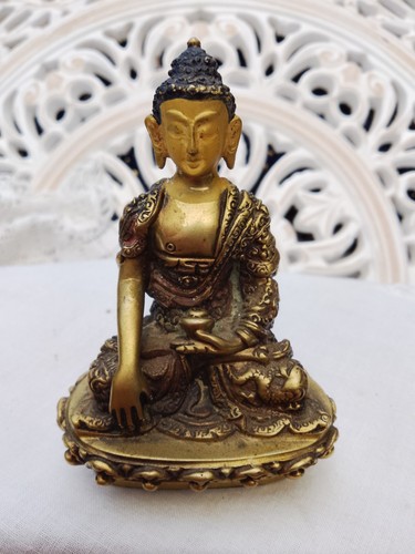 Vintage brass tibetan - brass, buddha