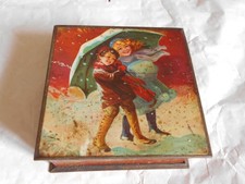 Vintage tin winter scene 1920s