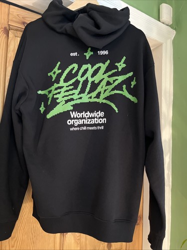 Black graphic print hoodie - black,