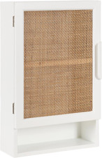 White Cane Wall Cabinet with