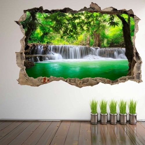 Waterfall river forest wall - waterfall,
