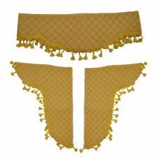 Beige Eco Leather Curtains