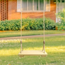 UK Garden Swing Games Tree Swing Wooden Seat Adjustable Weatherproof Ropes Swing