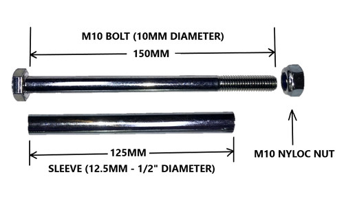 150mm axle spindle nut bolt - nut,,