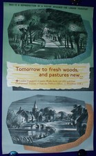 LONDON TRANSPORT COUNTRY WALKS BOOK UNDERGROUND BARNETT FREEDMAN POSTER 1961