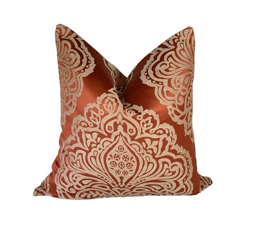 Red terracotta style cushion - style,