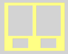 50x40cm Bespoke Mount for two