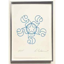 ROBERT INDIANA Original Pencil SIGNED 1967 Stamped Indelibly Ltd Edition Framed