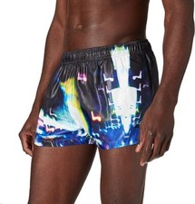 Hugo by Hugo Boss Salomon Multicoloured Graphic Art Swim Shorts Size Medium