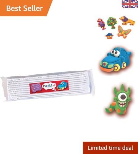 400g white plasticine - white,