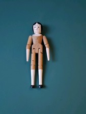 Vintage Eric Horne Articulated Wooden Peg Dutch Doll 4" In Excellent Condition