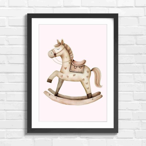 Whimsical wooden rocking horse - rocking,