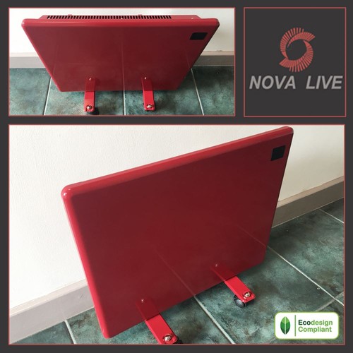 Red electric slimline panel - red,