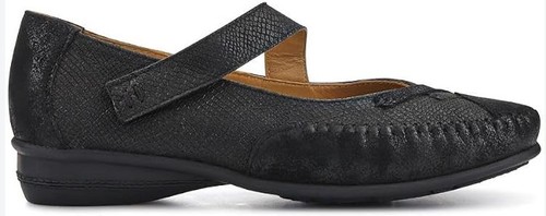Pavers black leather mary - black, jane