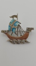 Vintage marcasite and enamel - vintage,