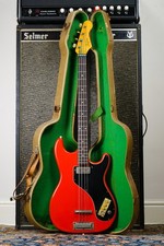 1963 Hofner 182 E1 Professional Solid Bass Red w/ Original Selmer Tweed Case