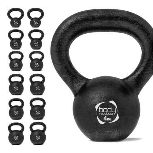 Cast iron kettlebells 4kg - cast,