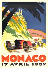 A3/A4 SIZE - 1932 Monaco Grand
