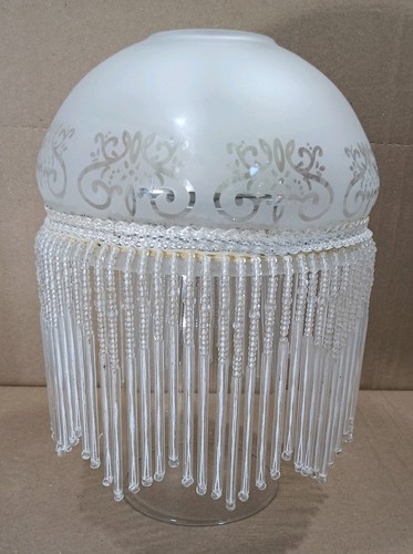 Frosted glass etched lamp - glass,