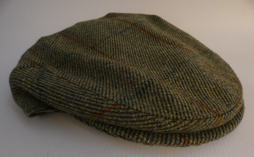Green tweed flat - tweed, cap