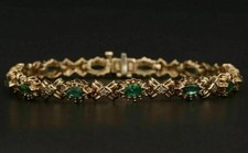 9Ct Marquise Simulated Emerald