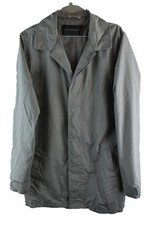 FRENCH CONNECTION Grey Trench Coat size S Mens Button Up Casual Outdoors