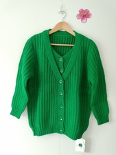 Pure New Wool Green Cardigan
