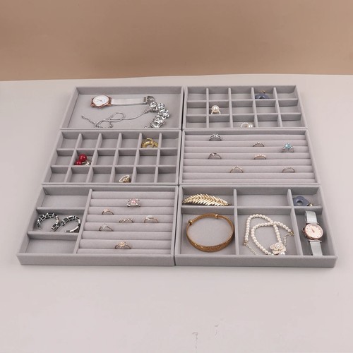 Velvet jewelry display - jewelry, tray