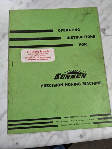 Sunnen precision honing - precision,