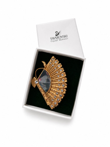 Swarovski fan brooch - fan,