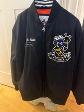 Avirex martial fz bomber jacket - size S - black - with embroidered front and sl