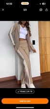 Women Stylish Suitslim-fit Lapel Suit with Low-rise Slit Straight-leg Trousers