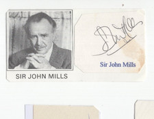 Sir John Mills Signed Clip /