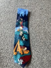 Vintage Disney Neck Ties Golfing Mickey Mouse & Friends