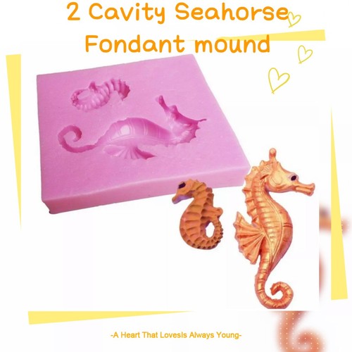 Seahorse silicone fondant cake - silicone,