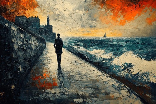 Lowry style canvas picture - s,