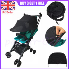 Portable Baby Child Pushchair Stroller Pram Buggy Sun Shade Cover Canopy Black