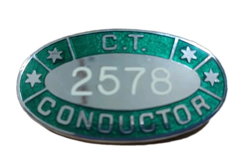 Vintage bus conductor badge - vintage, badge**