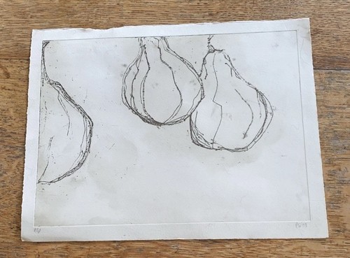 Monoprint picture pears - picture,