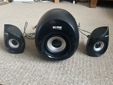 Acme by Krator Multimedia Speakers Black Set of 3 Wired 3.5mm Jack Portable