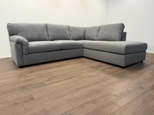 Florence Linen Right-Hand Corner Sofa – Grey RRP £2420.00