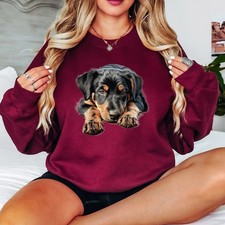 Rottweiler Puppy Dog Lovers Womens Sweatshirt Animal Design Jumper